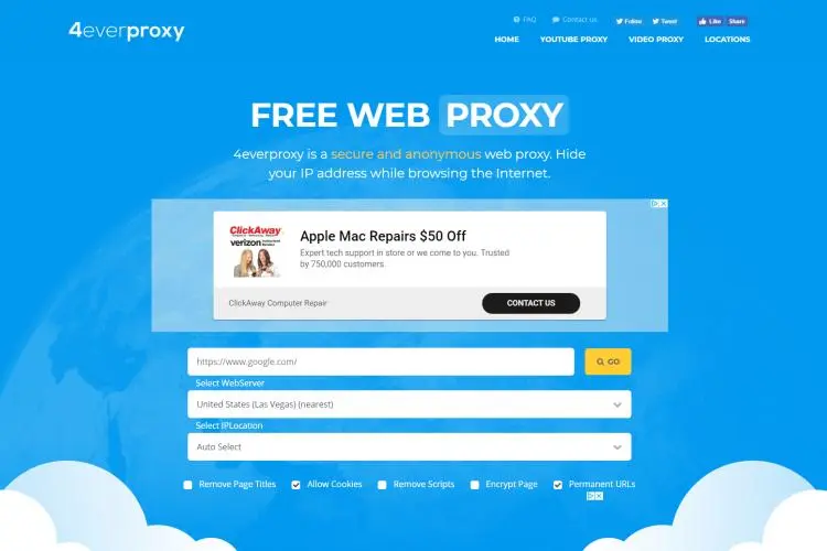 150+ Best Free Web Proxy Server List 2022: 4everproxy