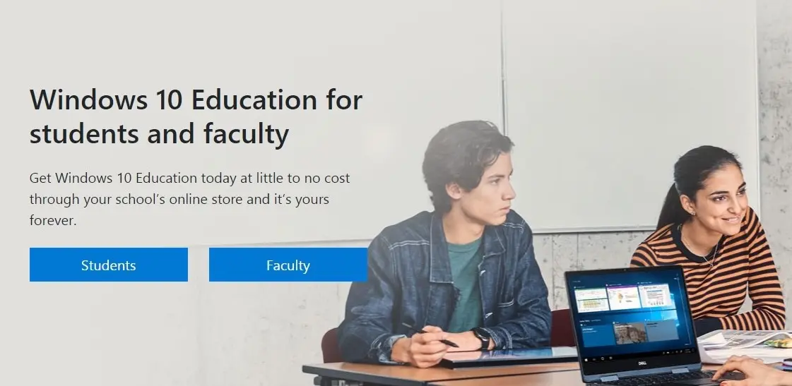 Navigate to OnTheHub's Windows Education Page